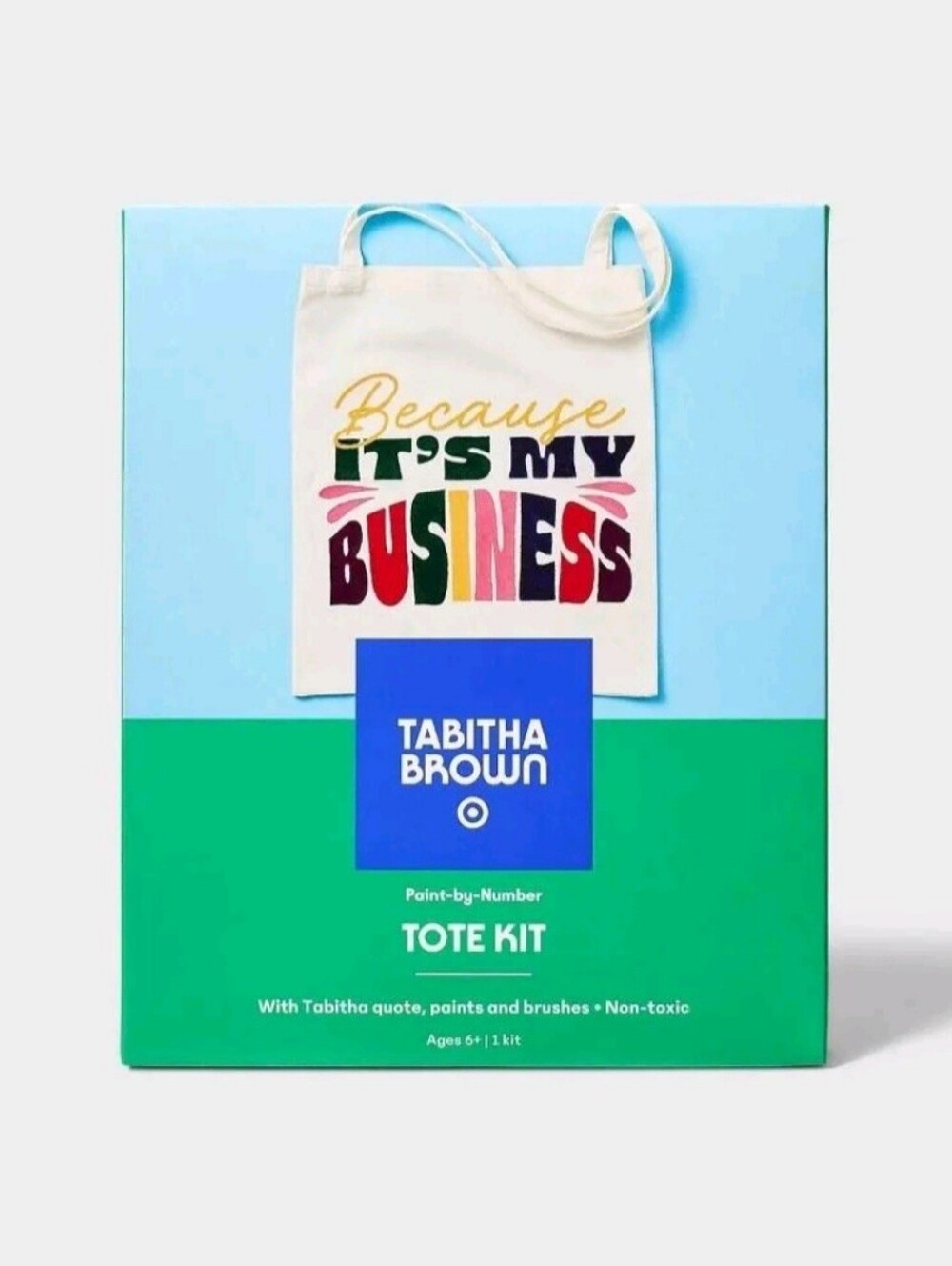 Tabitha Brown 'Because It's My Business' Paint-Your-Own Tote NIB